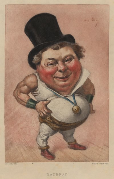 Daubray, actor y cantante francés de Andre Gill